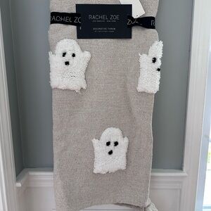 Rachel Zoe Beige and White Ghost Blanket/Decorative Throw